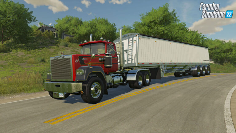 Mack Trucks Super-Liner and Lode King hopper trailers is coming to Farming Simulator 22