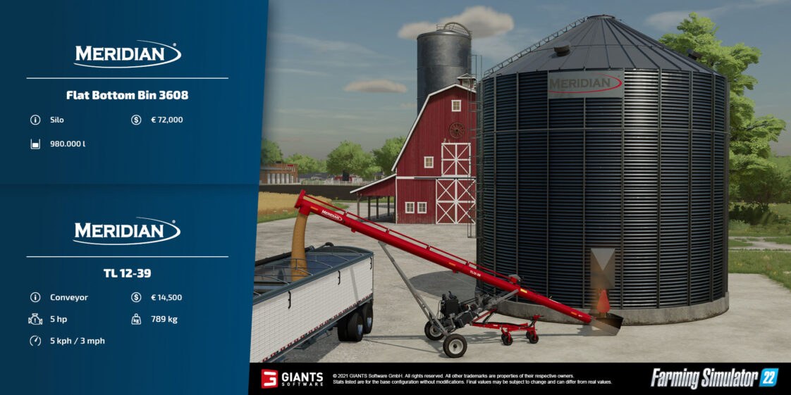 Farming Simulator 22 Fact Sheet 11 Meridian Silos and Conveyor