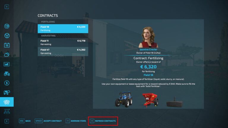 Farming Simulator 22 – Refresh Contracts