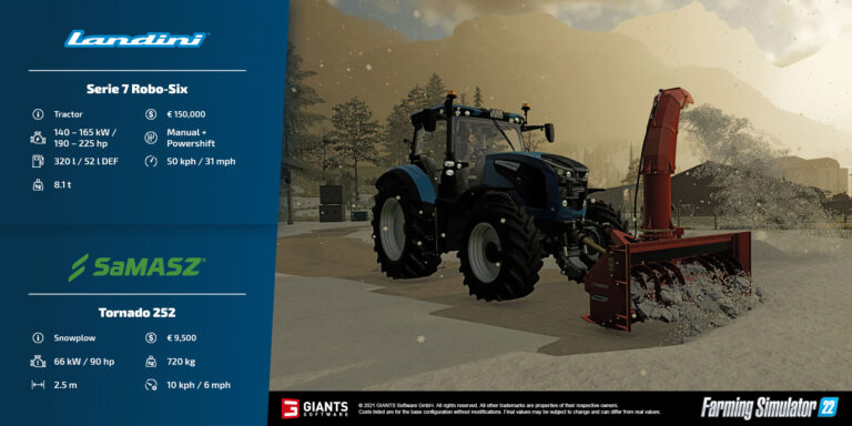 Farming Simulator 22 Fact Sheet #13 CASE IH Quadtrac, Landini Serie 7 Robo-Six, abi Attachments Water Tank
