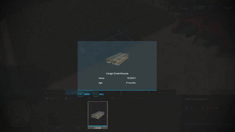 Farming Simulator 22 – Better Placeable Sell Prices (greenhouses)