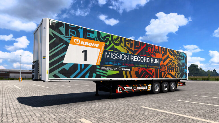 Euro Truck Simulator 2 releases KRONE Trailer Dynamics eTrailer with electric axles