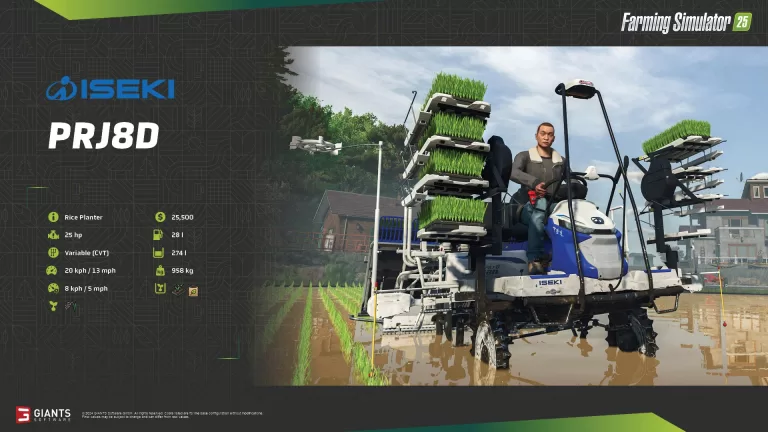 Farming Simulator 25 – Fact Sheet #5 – ISEKI’s Rice Harvester and Rice Planter…